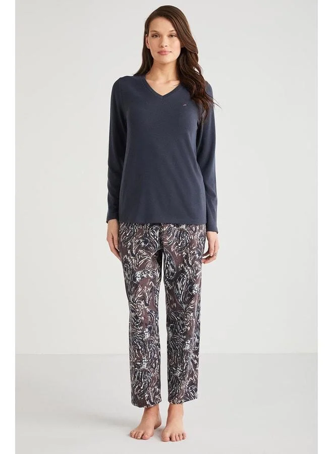 Penye Mood Soft textured pajama set.
