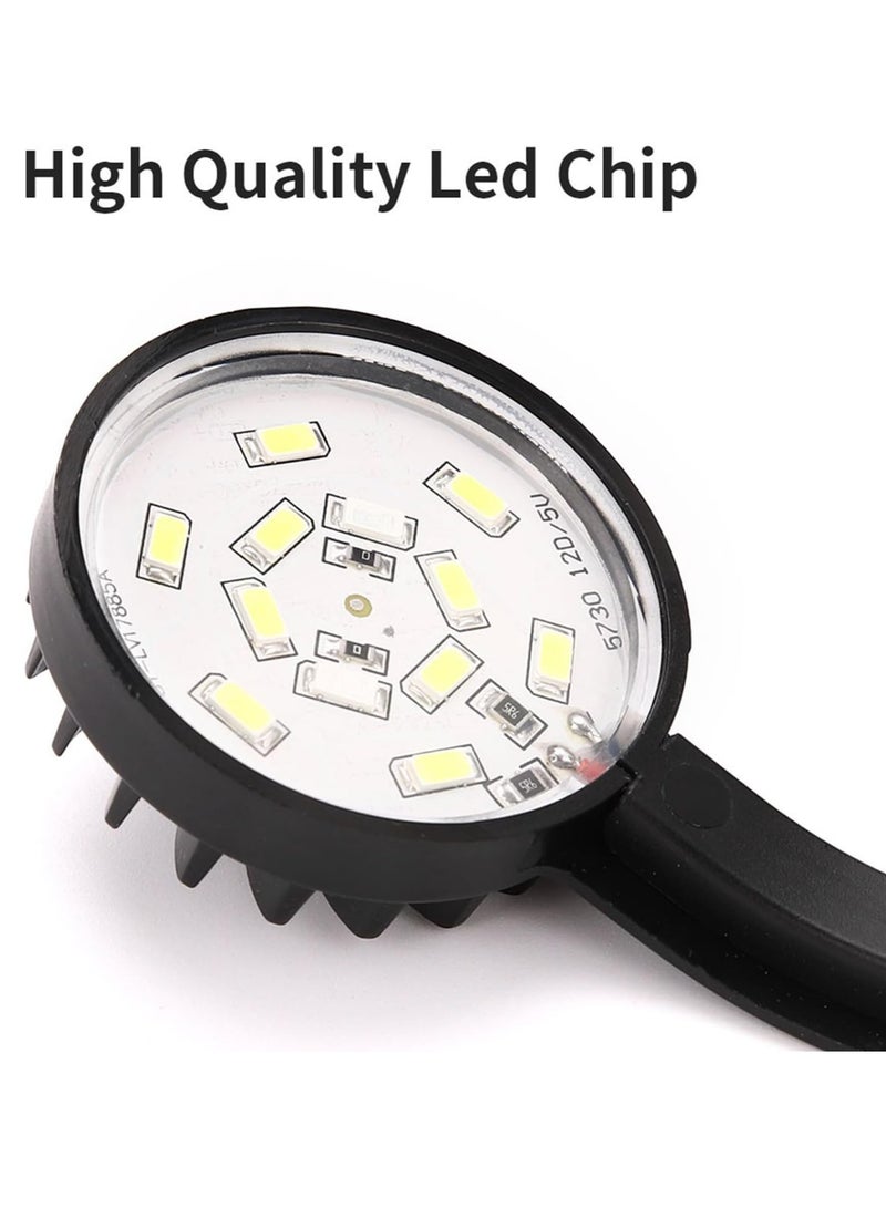 LED Aquarium Light 5W Clip on Lamp Aquatic Plant Lighting USB No Stroboscopic Eye protection Clamp Light 12 LEDs for Small Fish Tank Saltwater Aquariums Planted Tank 220V - Image 2