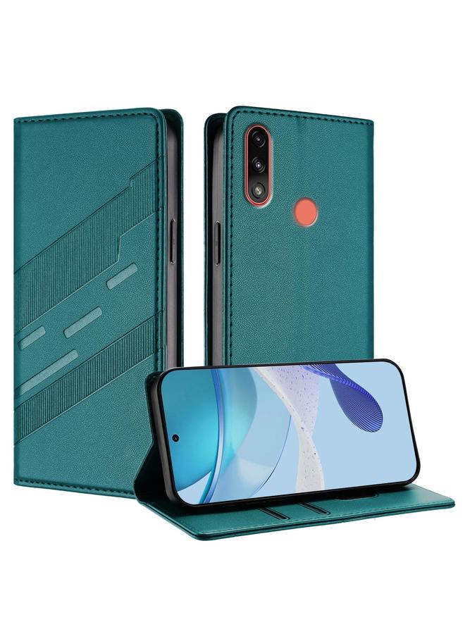 اس-توب جراب لهاتف Motorola Moto E7 Power، جراب جلدي بتصميم محفظة متعدد الاستخدامات منقوش - Image 1