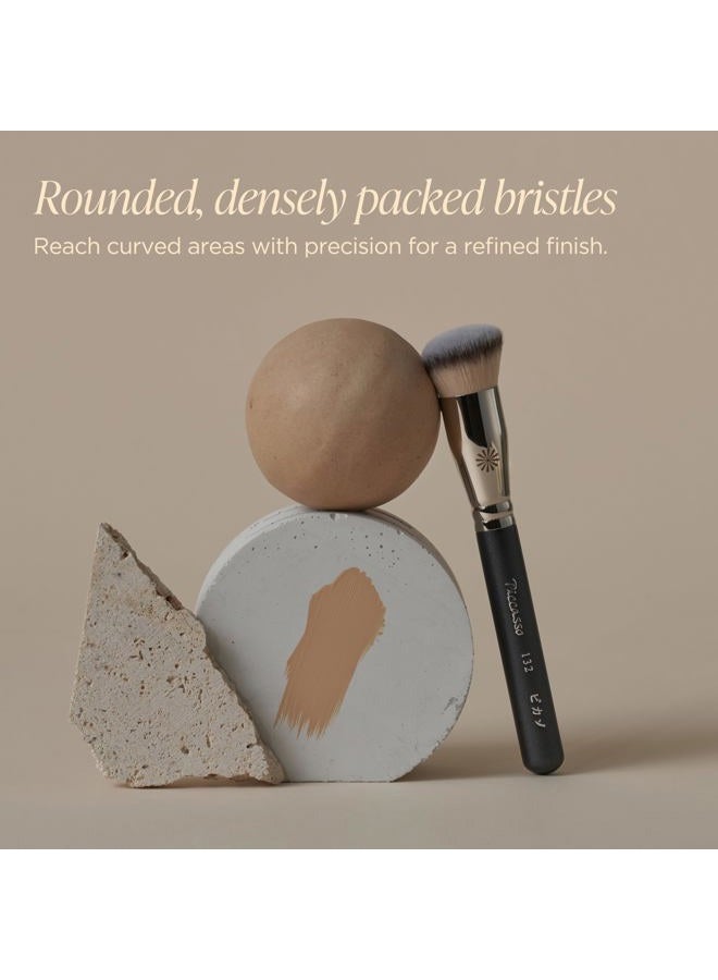 Piccasso Brush Korean Foundation Spatula – Professional Stainless Steel Makeup Tool for Thin, Seamless Foundation & Cream Blending (Rounded) - Image 3
