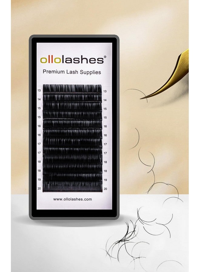 اولولاشز وصلات الرموش BC Cc DJ Curl Mix 5-20Mm 0.03 0.05 0.07 0.15 وصلات الرموش الكلاسيكية غير اللامعة للغاية لوازم احترافية لفناني الرموش (Cc-0.07، 13-20Mm)