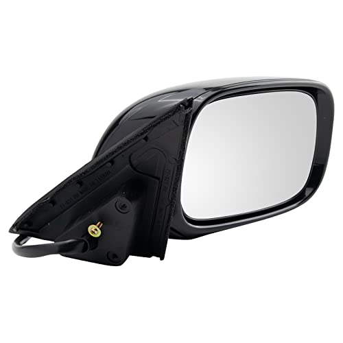 TRQ Passenger Side Power Heated Mirror Paint to Match Smooth Black with Memory Puddle Light Compatible with 2001-2006 Lexus LS430 LX1321118 - Image 3