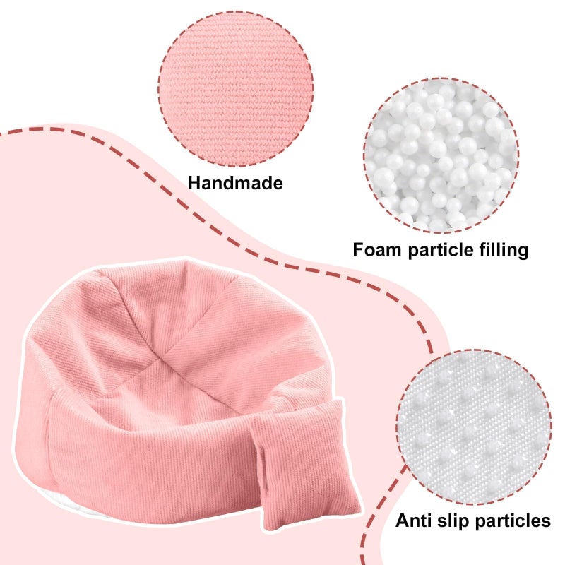 Walant Doll Car Seat Compatible with Labubu, Handmade Bean Bag Chair for 15-17cm Doll, Anti-Slip Bottom, Cute Doll Accessories for Display, Fans&Collectors Gifts, Durable Corduroy Fabric (Pink) - Image 4
