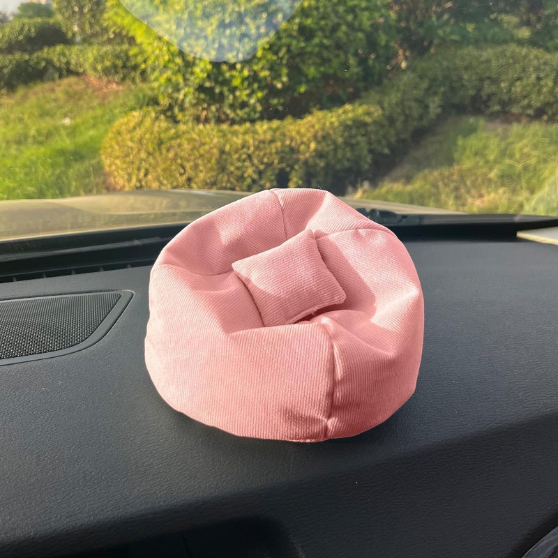 Walant Doll Car Seat Compatible with Labubu, Handmade Bean Bag Chair for 15-17cm Doll, Anti-Slip Bottom, Cute Doll Accessories for Display, Fans&Collectors Gifts, Durable Corduroy Fabric (Pink) - Image 2