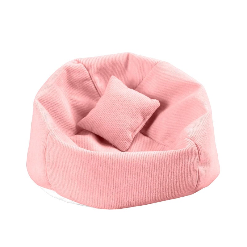 Walant Doll Car Seat Compatible with Labubu, Handmade Bean Bag Chair for 15-17cm Doll, Anti-Slip Bottom, Cute Doll Accessories for Display, Fans&Collectors Gifts, Durable Corduroy Fabric (Pink) - Image 1