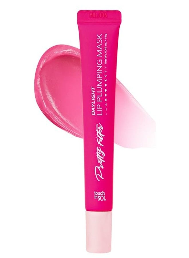 Touch in Sol Pretty Filter Dailylight Lip Plumping Mask - Korean Lip Treatment Mask for Dry and Cracked Lips - Lip Volumizing and Intensive Nourishing with Shea Butter - Raspberry - Image 1