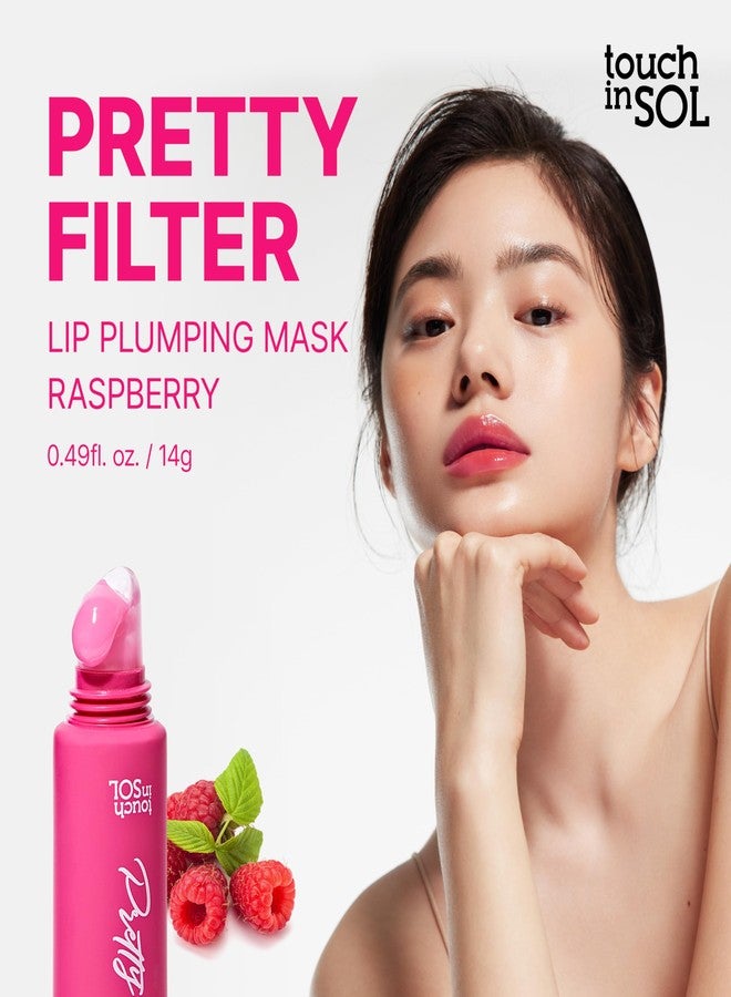 Touch in Sol Pretty Filter Dailylight Lip Plumping Mask - Korean Lip Treatment Mask for Dry and Cracked Lips - Lip Volumizing and Intensive Nourishing with Shea Butter - Raspberry - Image 2