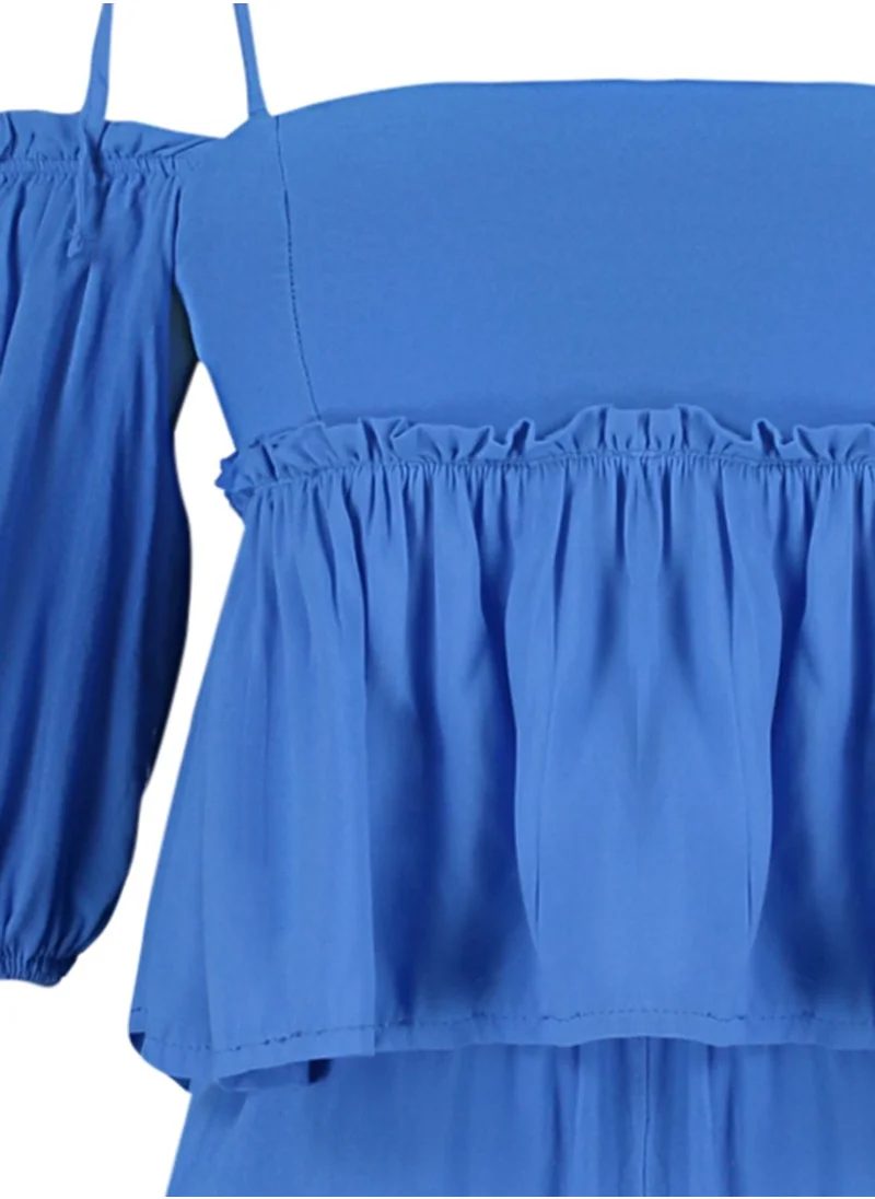 trendyol Cold Shoulder Top & Shorts Set