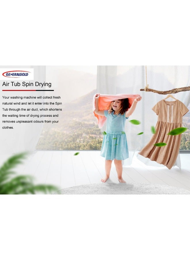 جينيرال جولد غسالة جنرال جولد XP1200 حوضين، 12 كيلو، أبيض - Image 4