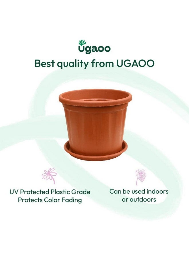 Ugaoo UV Treated Gardening Plastic Tray (Plate/Saucer) for Pots - 18 inch, Brown/Terracotta Color, Set of 3 | Tray for Plants Pot for Indoor Home Decor & Outdoor Garden & Balcony - Image 3