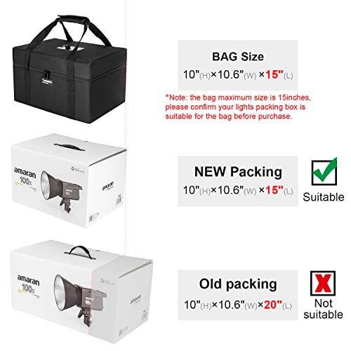 FOMITO Carry Bag for Aputure Amaran 100d, 100x, 200d, 200x LED Video Light - Image 2