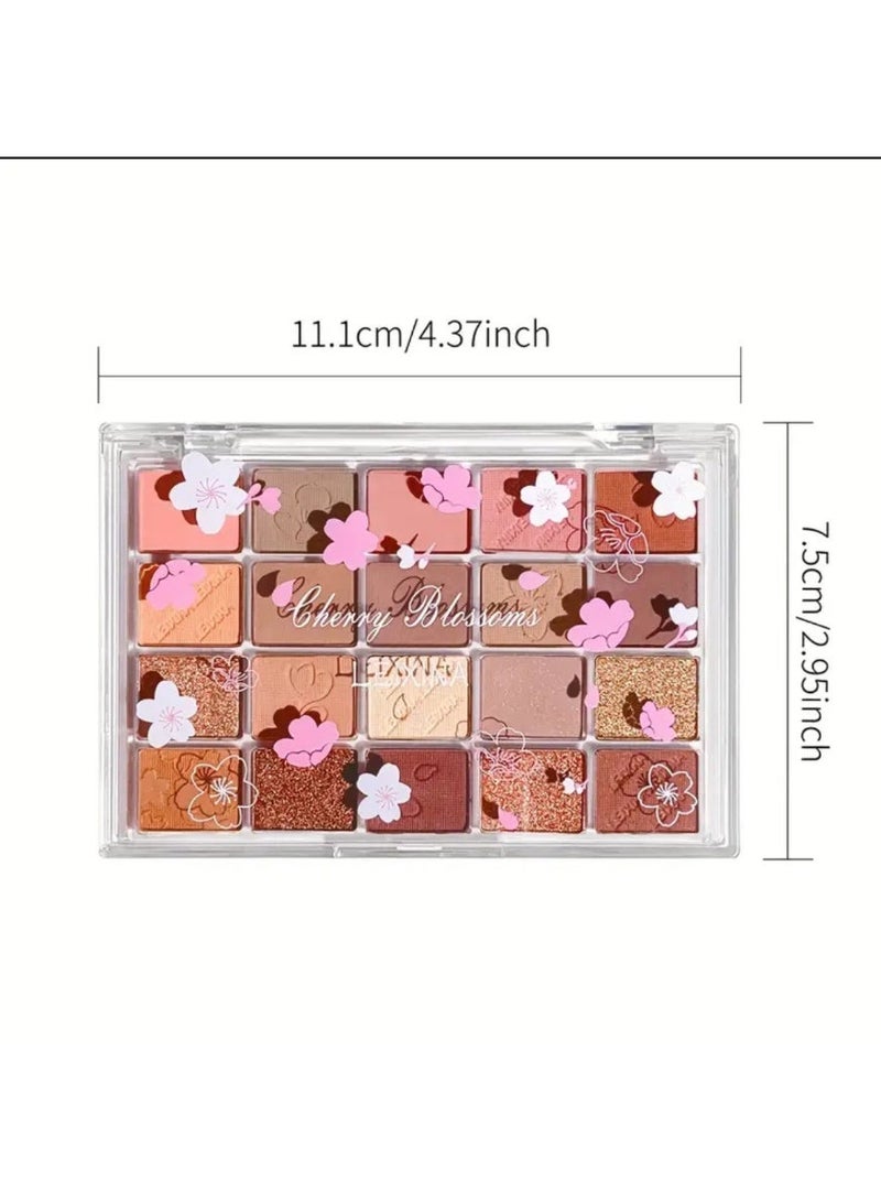 20-Color Eyeshadow Palette with Highlighter, Shimmer Matte, And Glittery Earth Tones for Contouring And Highlighting, Smudge-Proof And Fall-Out Proof Cosmetics - Image 4