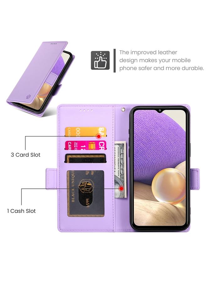 S-TOP Case For Samsung Galaxy A32 5G / M32 5G Side Buckle Magnetic Frosted Leather Phone Case - Image 4