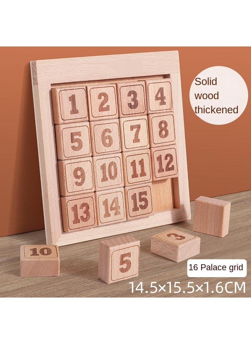 Y&D Children's Wooden Building Blocks Digital Puzzle Educational Toys  - Image 1