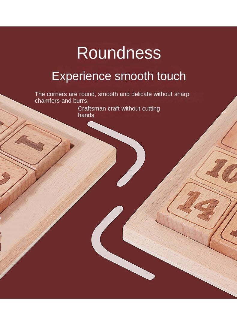 Y&D Children's Wooden Building Blocks Digital Puzzle Educational Toys  - Image 5