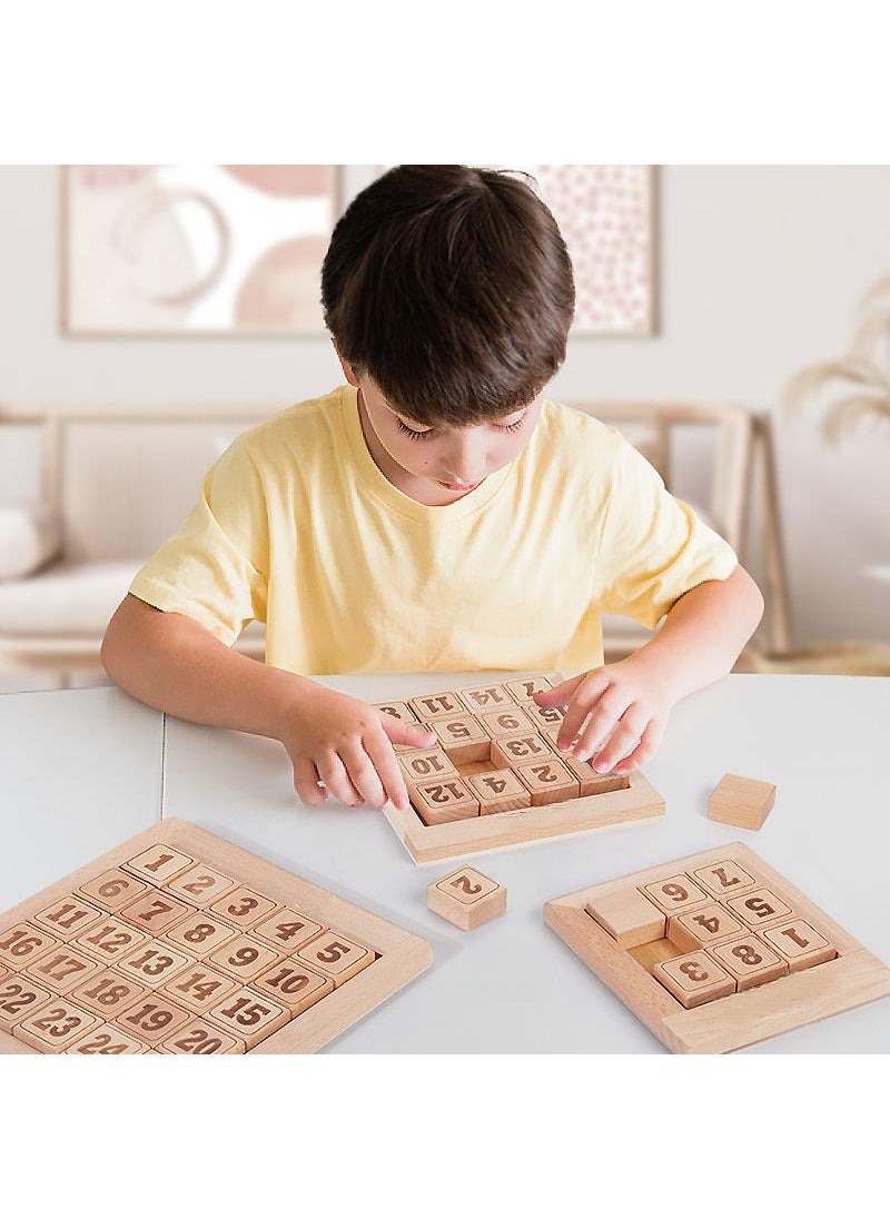 Y&D Children's Wooden Building Blocks Digital Puzzle Educational Toys  - Image 2