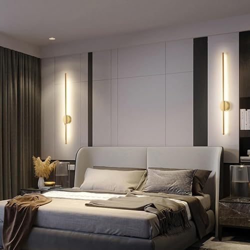 Lamp Master Modern LED Wall Light | 3-in-1 Color Changing Long Wall Sconce | Golden Finish Aluminum Led Wall Highlighter Lamp for Bedroom, Living Room, Corridor & Luxurious Home wall Decor | Pack of 2 - Image 3