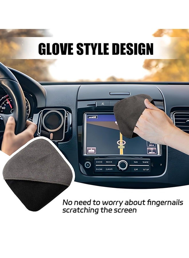 Car Screen Cleaner, 4.13×4.13 Square Microfiber Auto Screen Cleaning Pad, Foldable Touch Screen Cleaner Cloth for Vehicle Dashboard LCD Display, Interior Car Accessories - Image 2