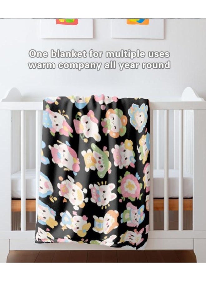 general Baby and children's cartoon flannel thin blanket (warm and comfortable, suitable for sleep, game use) 70cm*100cm - Image 2