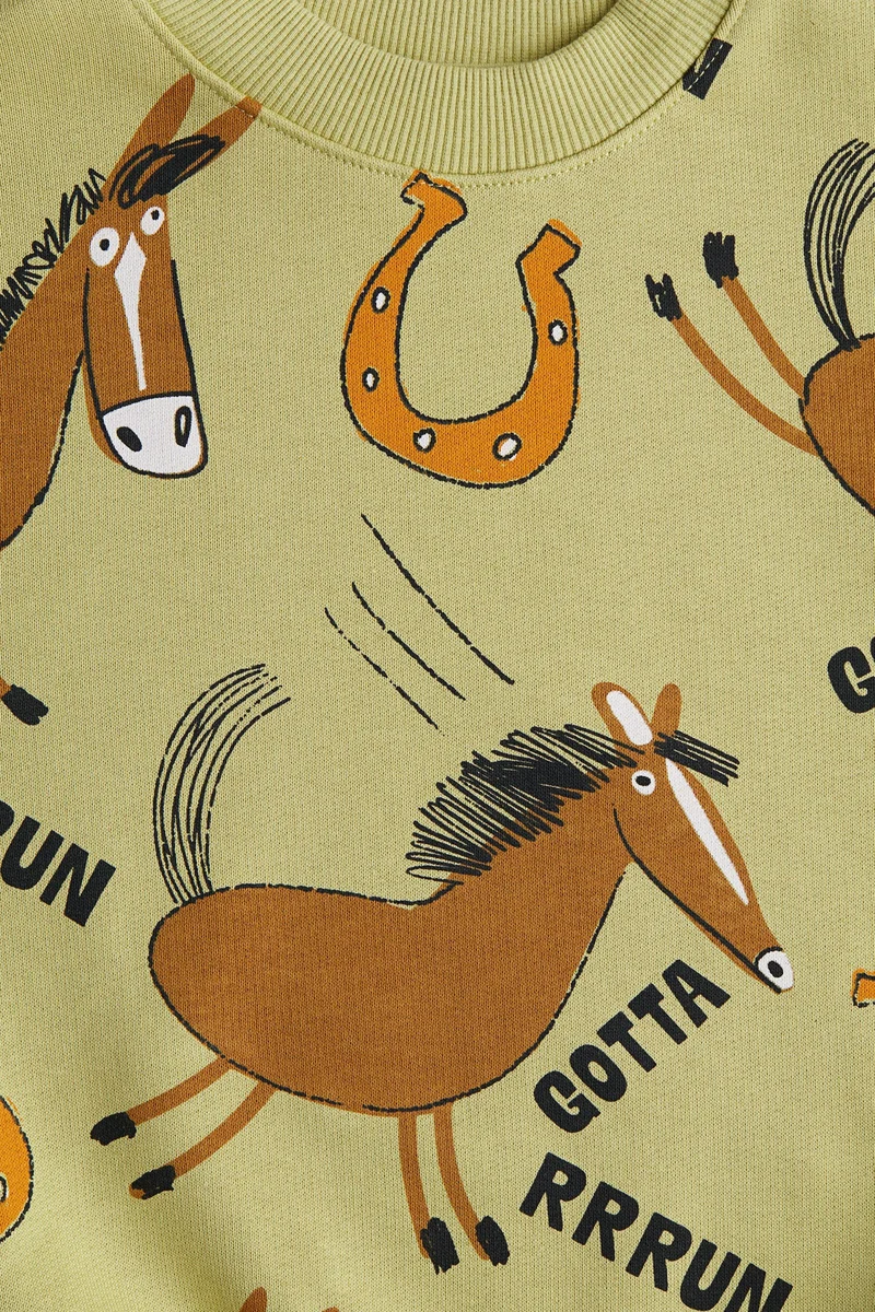 اتش اند ام Printed Crew-Neck Sweatshirt