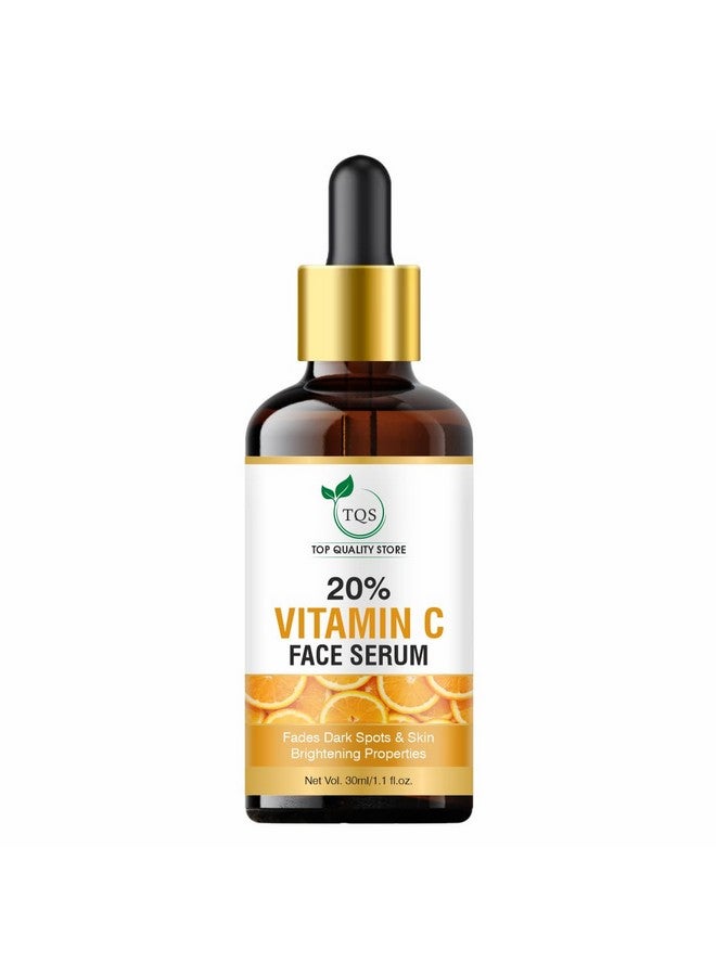 TQS 20% Vitamin C Face Serum, Dark Spot Fading and Skin Brightening, 30ml - Image 1