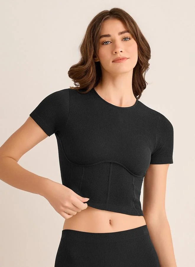 Splash FAV Seamless Ribbed Crop Top