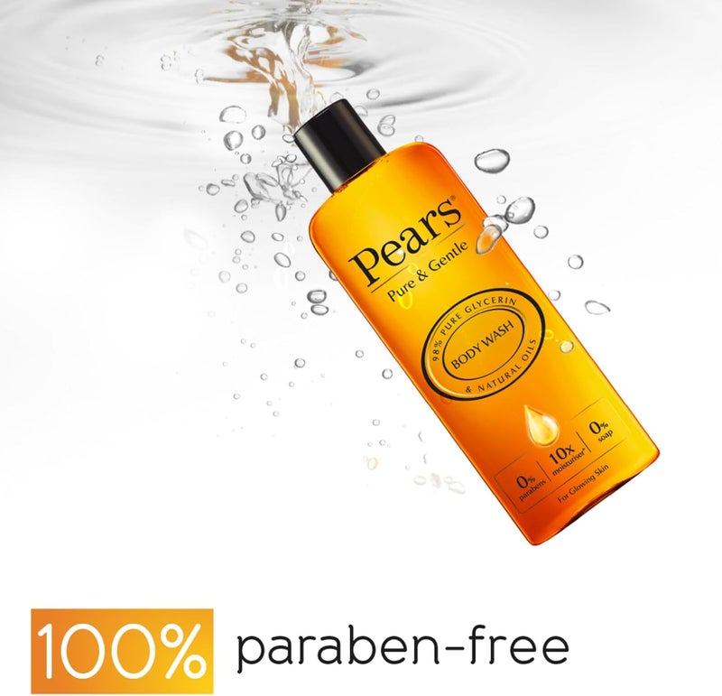 Pears Pure & Gentle Natural Oils Body Wash - 250ml | 100% Soap-Free & pH-Balanced Formula for Healthy Glowing Skin - Image 3