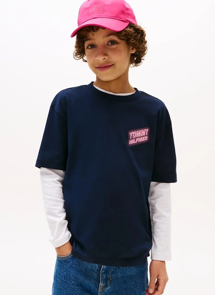 تومي هيلفيغر Kids Neon Graphic T-Shirt