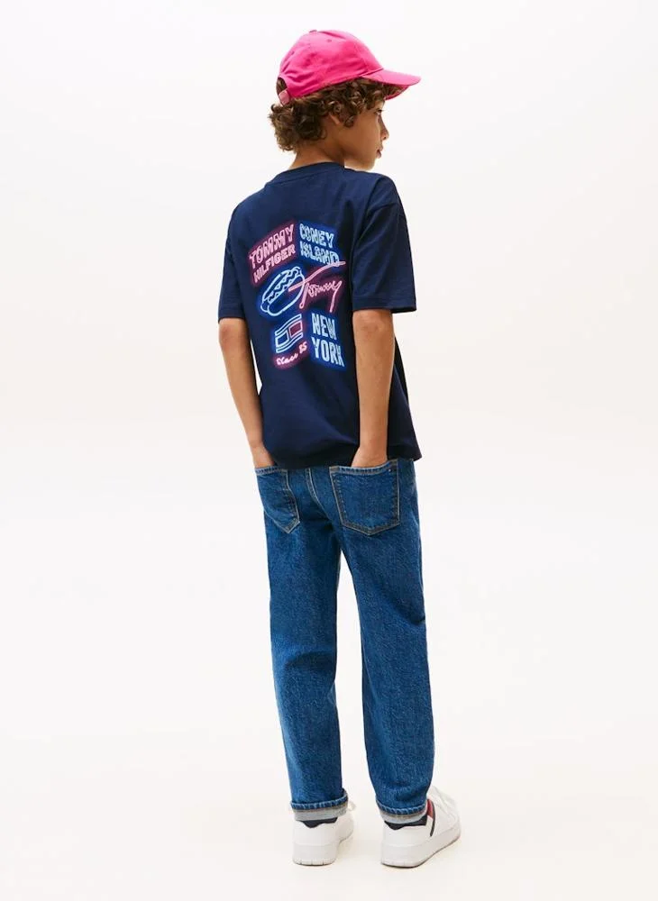 تومي هيلفيغر Kids Neon Graphic T-Shirt