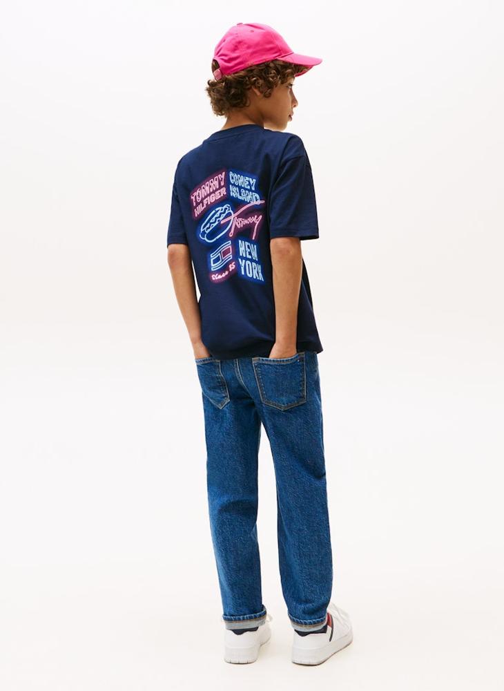 TOMMY HILFIGER Kids Neon Graphic T-Shirt - Image 2