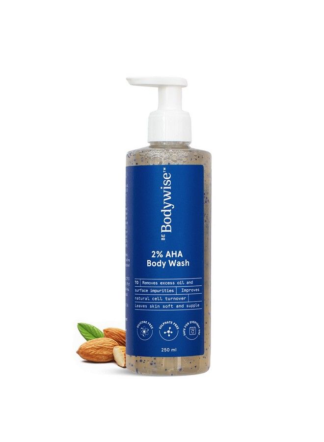 Be Bodywise 2% Aha Body Wash ; With 1% Lactic Acid 1% Glycolic Acid & 4% Glycerin ; Exfoliates & Promotes Glowing & Radiant Skin; Smoothens Rough & Bumpy Skin ; Daily Use Shower Gel ; 250Ml - Image 2