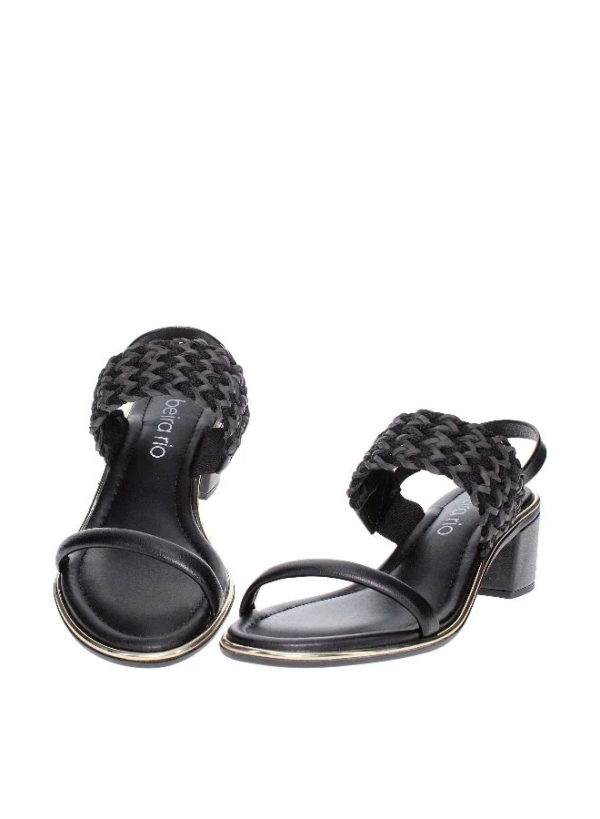 Beira Rio Mid Heels Sandals for Women – Sling Back Heel Sandals for Girls with Ankle Strap