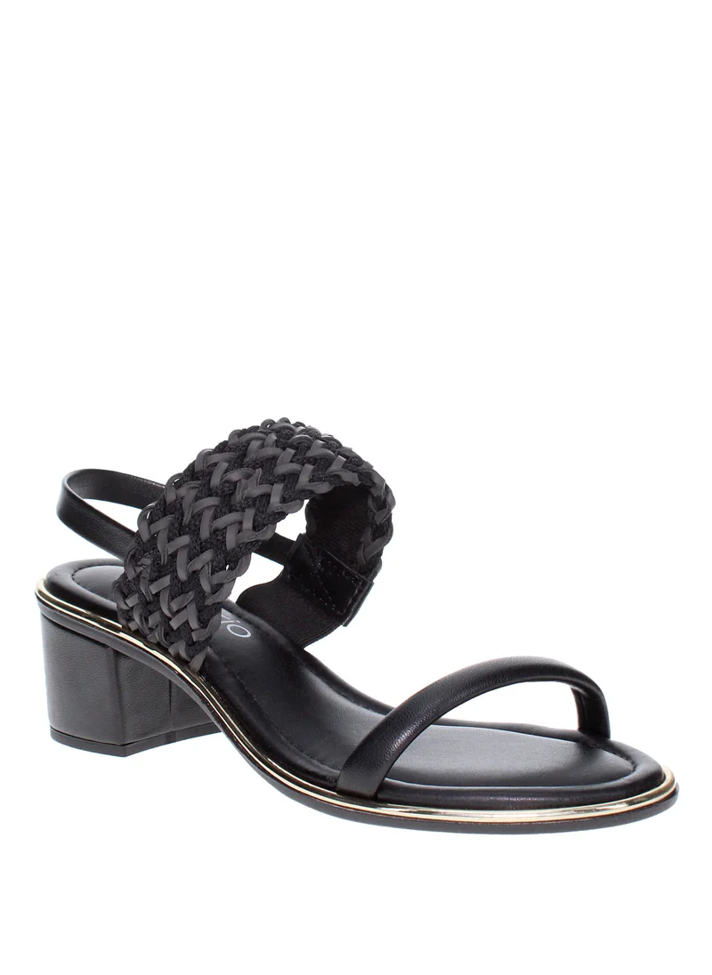 Beira Rio Beira Rio Ladies Mid Heel Sandals Black | Made In Brazil