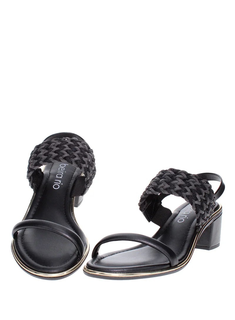 Beira Rio Mid Heels Sandals for Women – Sling Back Heel Sandals for Girls with Ankle Strap