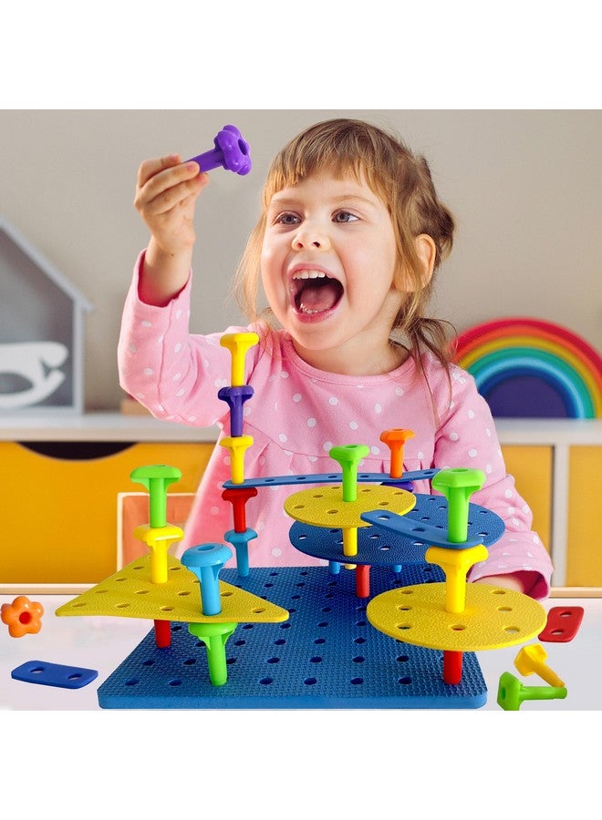 VIPAMZ Counting Peg Board for Kids - Toddler Stacking Toys - 65 Pcs DIY Building Set Large Foam Board & Occupational Therapy Toys, Color Sorting & Lacing Toy , Montessori Tools, Peg Puzzles for Toddlers 1-3 - Image 5
