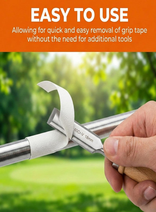 Eldraqth Golf Grip Removal Tool, Tape Stripper Remover Tool, Golf Grip Replacement Kit Grips Remover Saver Carbon Steel, Wooden Handle, Perfect for Regripping Graphite and Golf Club Steel Shafts - Image 5