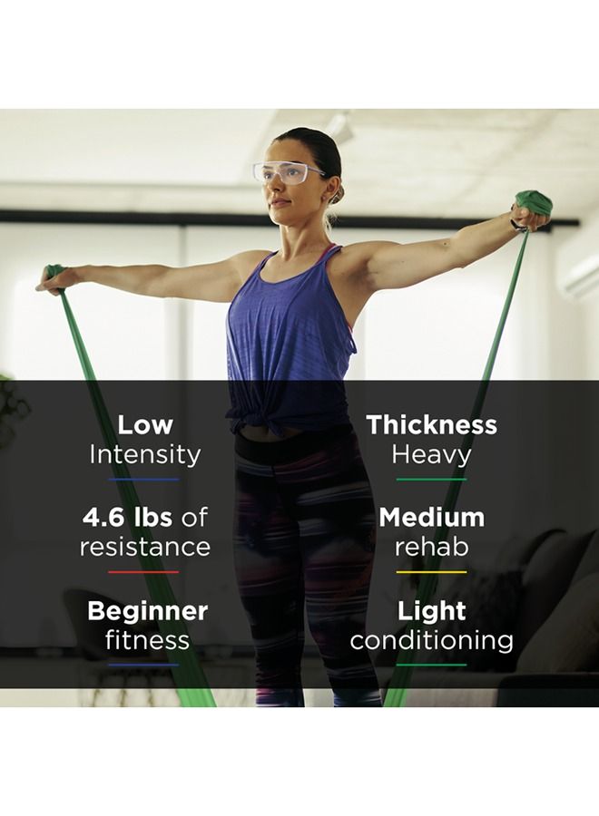 TheraBand Resistance Band 25 Yard Roll, Heavy Green Non-Latex Professional Elastic Bands for Upper & Lower Body Exercise, Physical Therapy, Pilates, Rehab, Dispenser Box, Intermediate Level 1 - Image 2