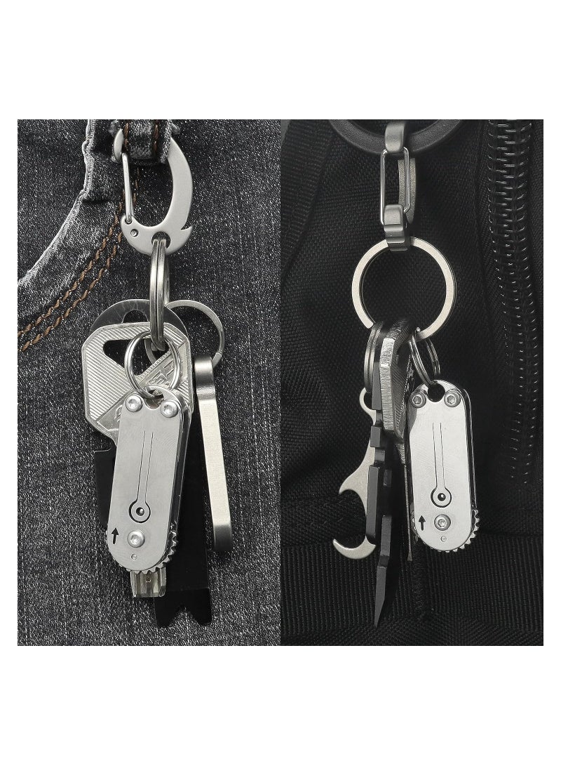 SOLARAE Mini Folding Pocket Tool, Portable Small Keychain Tool for Daily Use and Outdoors, Small Pocket Knife, Mini EDC Tool, Box Cutter, Stainless Steel Folding Knife for Men, Fruit Knife, Camping Knife - Image 5