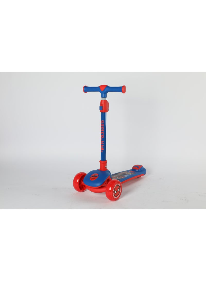 سبايدر مان سكوتر سبايدر مان للأطفال بثلاث عجلات قابل للتعديل، أحمر وأزرق - Image 3