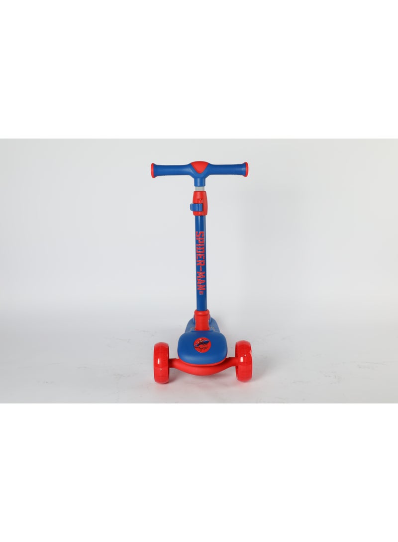 سبايدر مان سكوتر سبايدر مان للأطفال بثلاث عجلات قابل للتعديل، أحمر وأزرق - Image 2