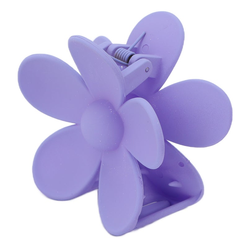 Flower Jaw Clip Light Purple Double Lock Design - Non Slip Matte Surface Hair Grip for Thick Hair Kids Girls Travel Party - Image 1