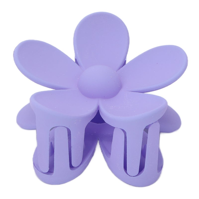 Flower Jaw Clip Light Purple Double Lock Design - Non Slip Matte Surface Hair Grip for Thick Hair Kids Girls Travel Party - Image 3