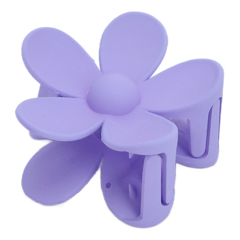 Flower Jaw Clip Light Purple Double Lock Design - Non Slip Matte Surface Hair Grip for Thick Hair Kids Girls Travel Party - Image 5