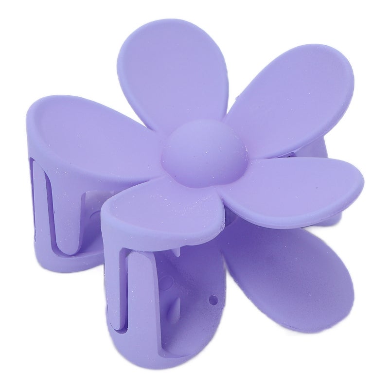 Flower Jaw Clip Light Purple Double Lock Design - Non Slip Matte Surface Hair Grip for Thick Hair Kids Girls Travel Party - Image 4