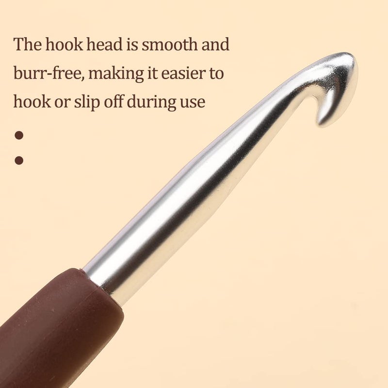 QMNNMA 6 mm Crochet Hook, Ergonomic Handle for Arthritic Hands, Extra Longâ€¯ Knitting Needles for Beginners and Crocheting Yarn (6 mm) - Image 4