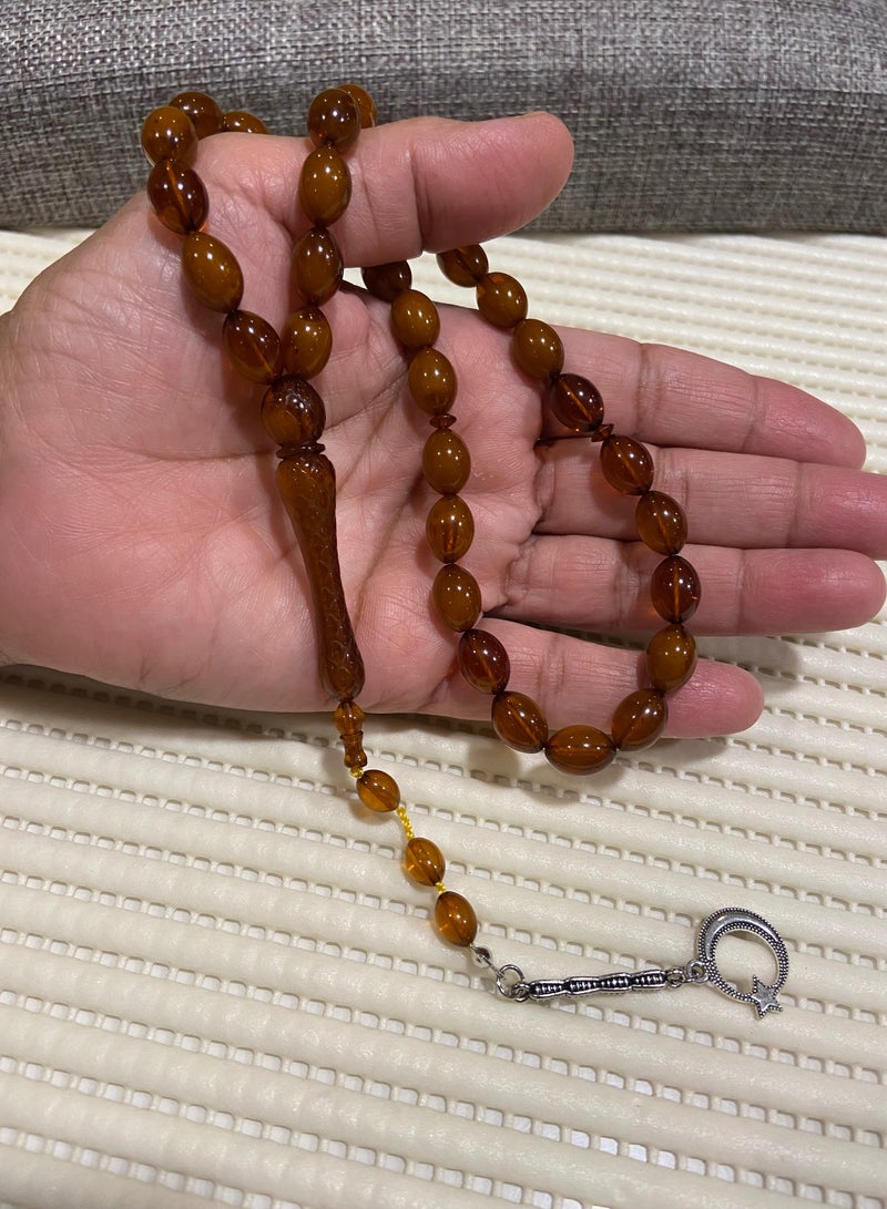 Faturan Prayer Beads For Men 33 Beads Size 8.5mm*12mm - Image 1
