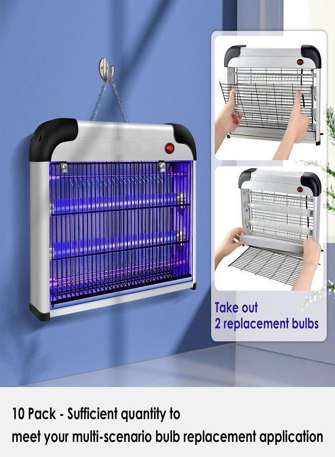 Qualirey 10 Pack Bug Zapper Replacement Light Bulbs 10W for 20W Indoor Bug Zapper, BL T8 F10W 13Inch Light Tube Compatible with Aspectek, Liba, Micnaron, Lulu Home and Other 20W Mosquito Lamp - Image 5