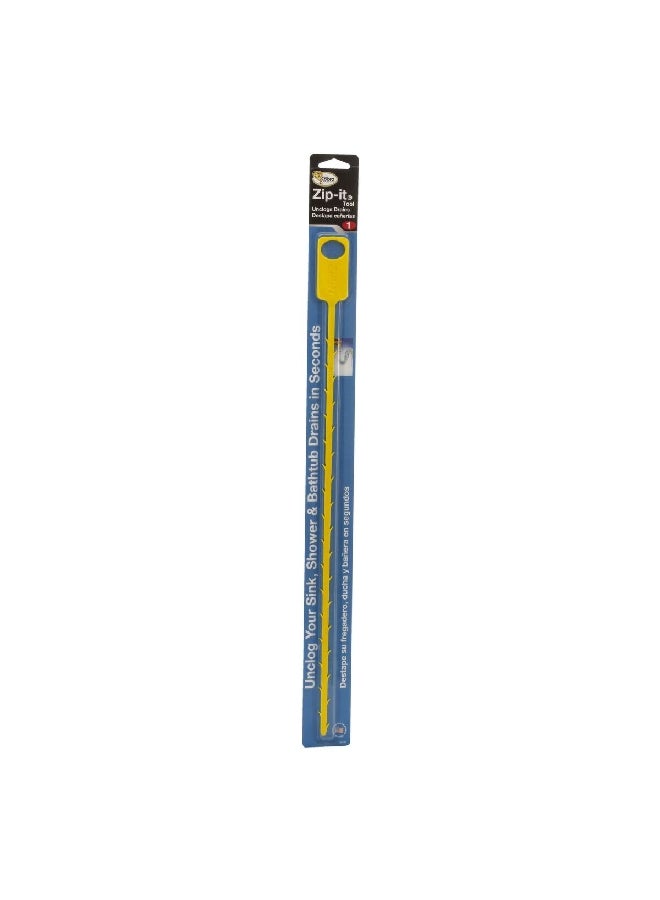 Cobra Zip It Drain Cleaning Tool Yellow 5.08 x 1.016 x 60.198 cm 00412BL - Image 1