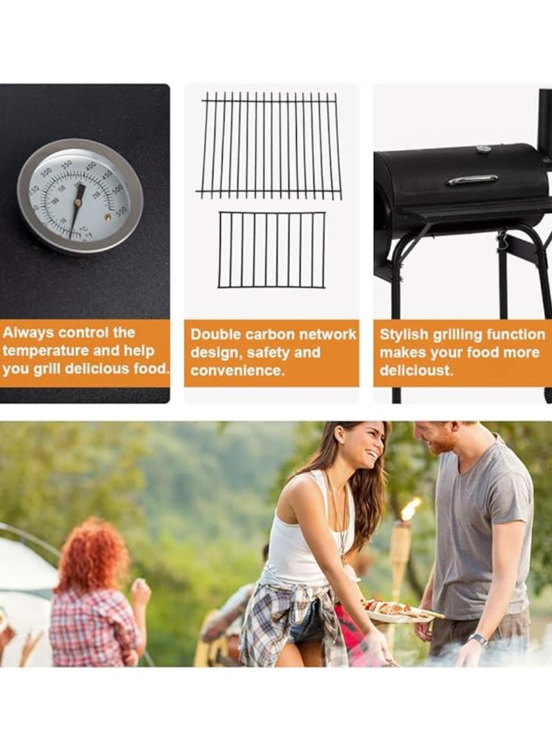 Yuwell BBQ Grill Charcoal Barbecue Outdoor Pit Patio Backyard Home Meat Cooker Smoker Process Paint Not Flake Black - Image 5