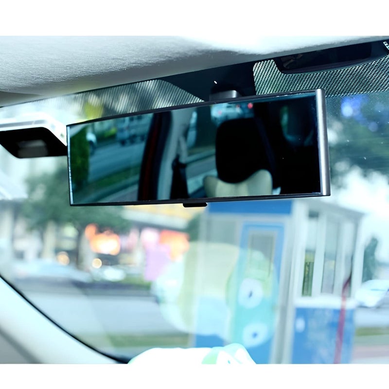 Guance 30 cm wide angle and curved design for panoramic view car Interior Clip Panoramic Rear View Mirror for Univeral Rear View Mirror for All Cars (1Pcs) - Image 3